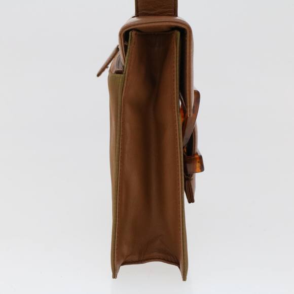 PRADA Hand Bag Nylon Leather Brown Auth cl658 - Picture 3 of 16